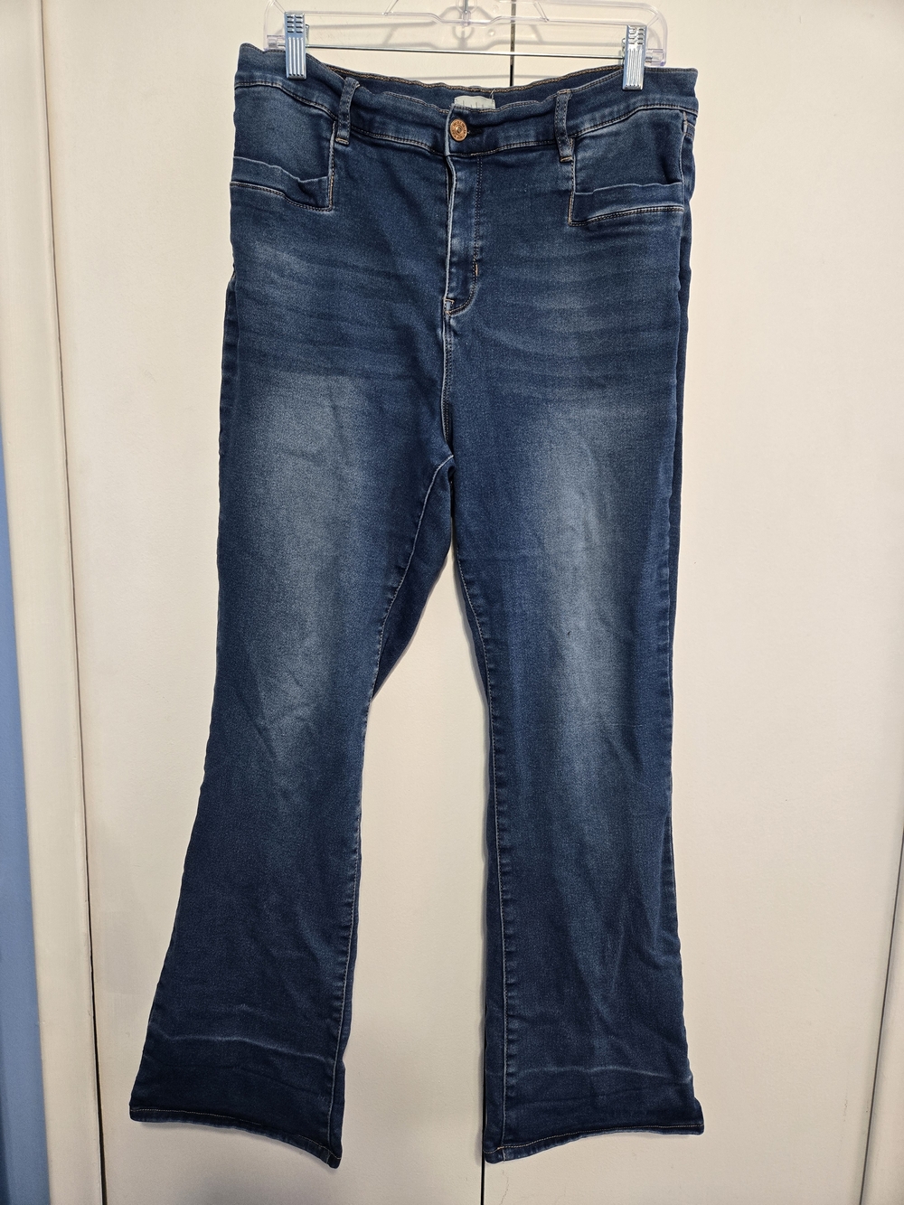 Nicole Miller New York High Rise‎ Bootcut Jeans Size 16 Stretch Denim